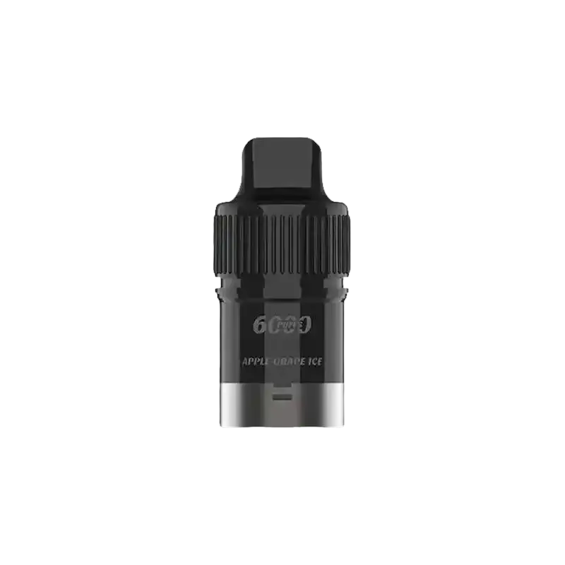 IGET Bar Plus apple grape ice vape cartridge, black silver 60W textured grip