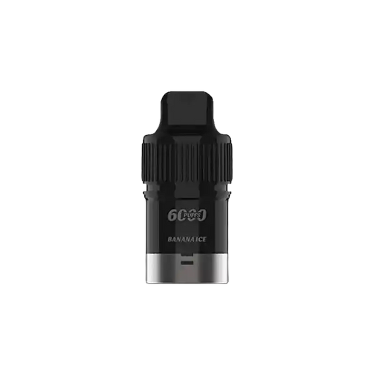 IGET Bar Plus black vape cartridge with 6000 puffs banana ice flavor