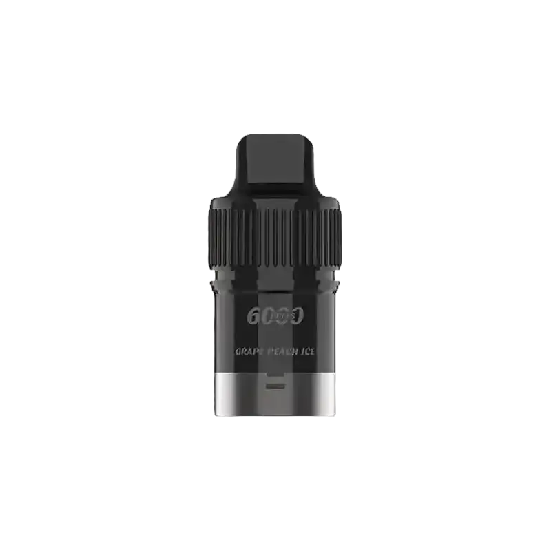 IGET Bar Plus grape peach ice vape cartridge, black silver 60w textured grip