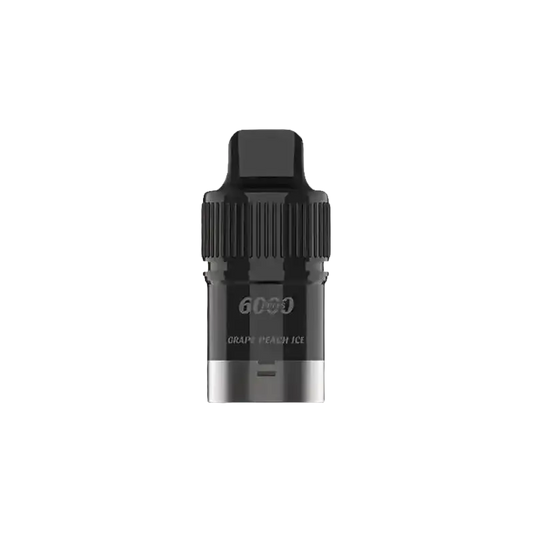 IGET Bar Plus grape peach ice vape cartridge, black silver 60w textured grip