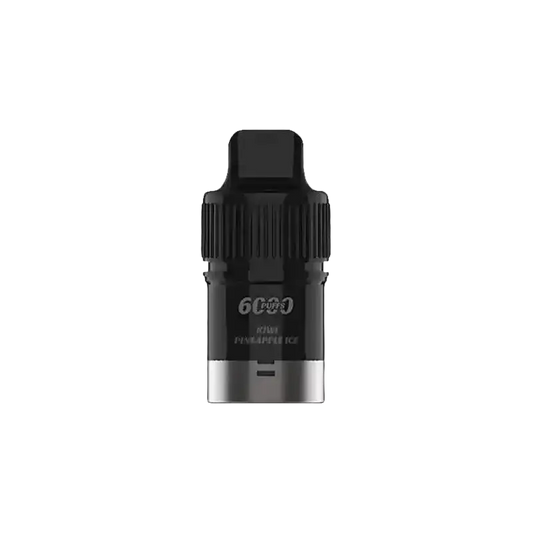 IGET Bar Plus black silver vape cartridge with 6000 puffs and kiwi pineapple ice flavor