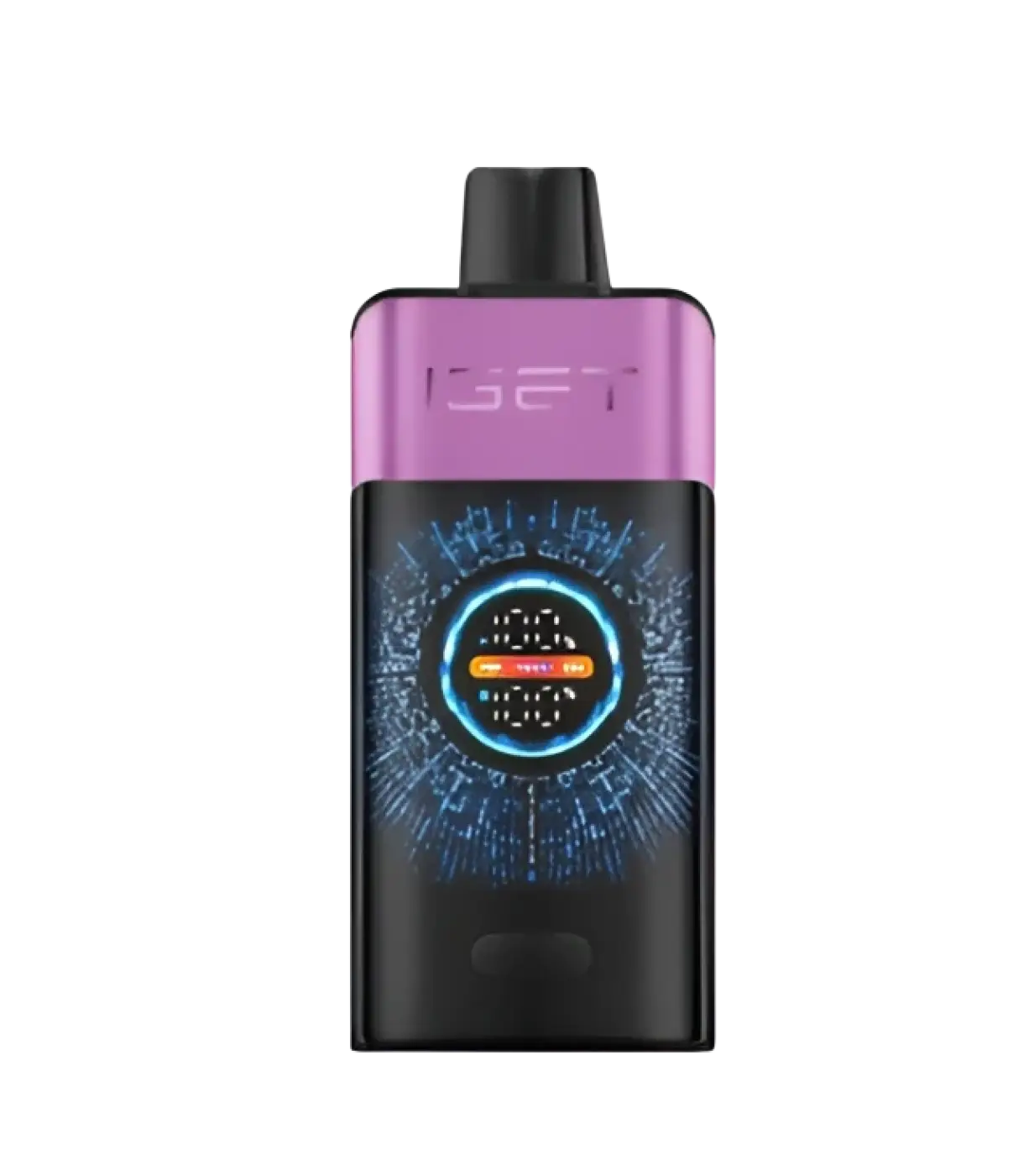 Iget one chups grape vape pen in purple and black with glowing digital display from iget vapes pro series